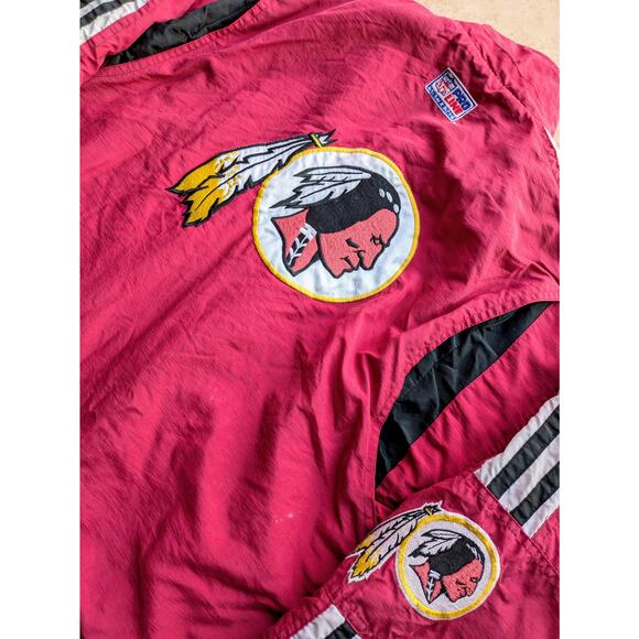 Washington Redskins Commanders 90s STARTER puffer jacket coat M red NFL Pro vtg - Picture 4 of 14